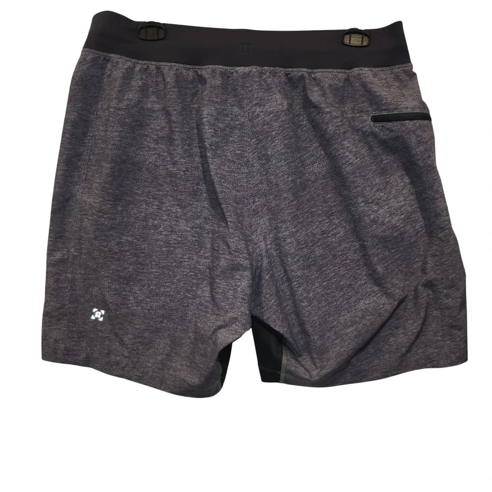 Lululemon Mens Heathered Grey Athletic Gym Training Shorts Liner Pocket 3830